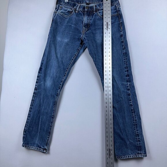 Gap Straight Leg Jeans Womens Size 34/34 Stretch Mid Rise Medium Wash Blue - Picture 13 of 14